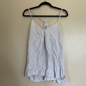 NWOT Madewell grey/silver silk cami. size 10